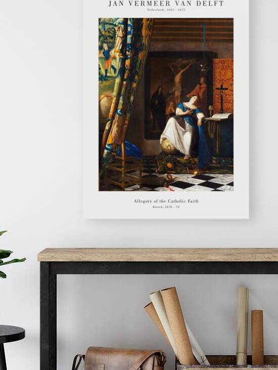 Vermeer - Allegory of the catholic Faith by Oldmasters