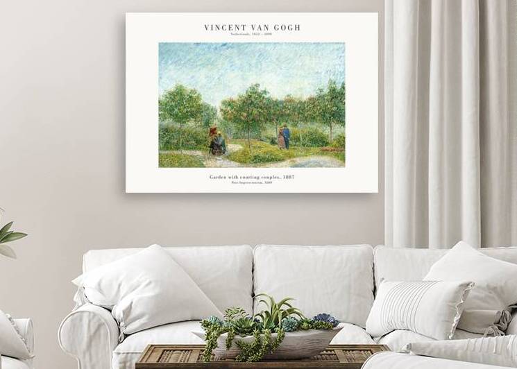 Van Gogh - Garden with courtin Couples by Oldmasters