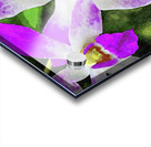 Vibrant watercolor painting of violet orchid blossoms Acrylic print