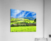 Beautiful watercolor landscape of Lake District countryside in England Acrylic Print