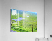 Scenic watercolor landscape of Conor Pass in Dingle Peninsula Ireland Acrylic Print