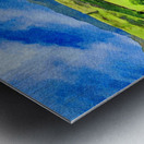 Beautiful watercolor landscape of Lake District countryside in England Metal print