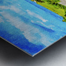 Scenic watercolor painting of Inishmore landscape on the Aran Islands Ireland Metal print