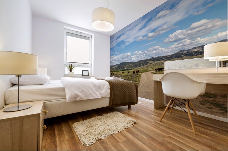 Wyoming Cattle Herd Mural print