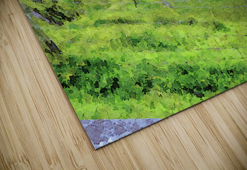 Scenic watercolor landscape of Conor Pass in Dingle Peninsula Ireland Gestalt Imagery puzzle