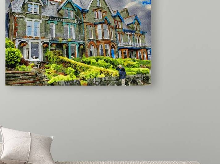 Charming Victorian house in Keswick painted in watercolor style by Gestalt Imagery