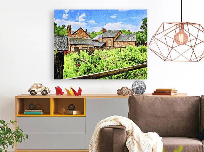 Charming countryside cottage in the West Midlands painted in watercolor by Gestalt Imagery