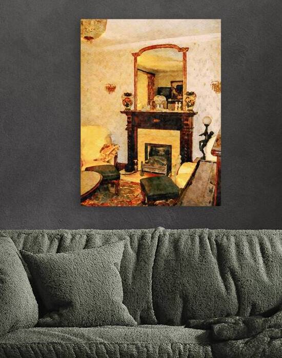 Cozy vintage living room with antique decor and warm lighting by Gestalt Imagery