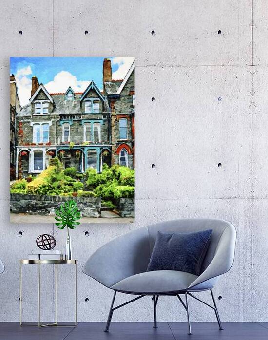 Charming Victorian house watercolor painting in the Lake District by Gestalt Imagery