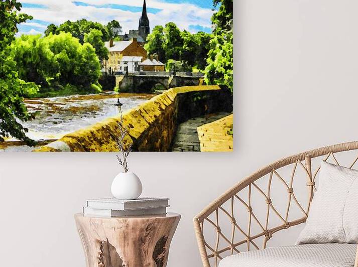 Watercolor depiction of Chester city walls and historic architecture in England by Gestalt Imagery