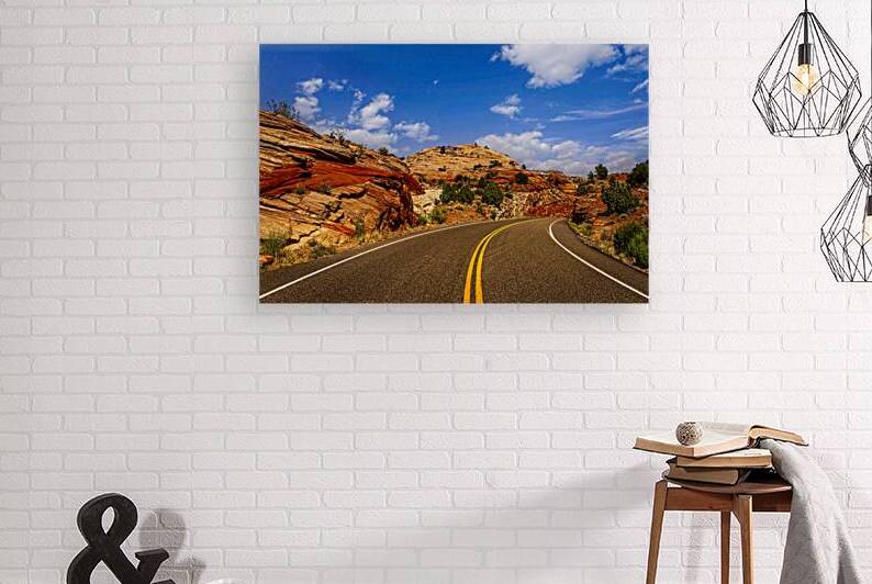 Scenic State Route 12 near Boulder Utah winding through a deser by Gestalt Imagery