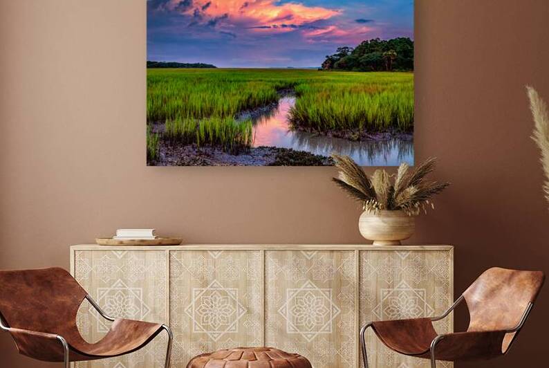 Sunset over the Marshlands of Botany Bay in South Carolina by Gestalt Imagery
