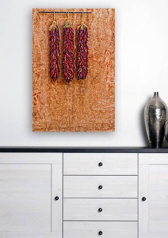 Three ristras on Adobe by Gestalt Imagery