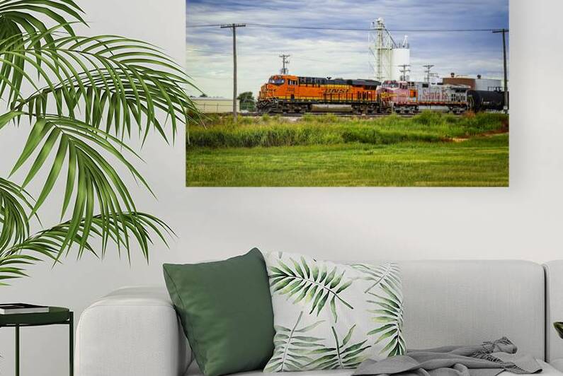 BNSF freight train in Dodge City Kansas by Gestalt Imagery