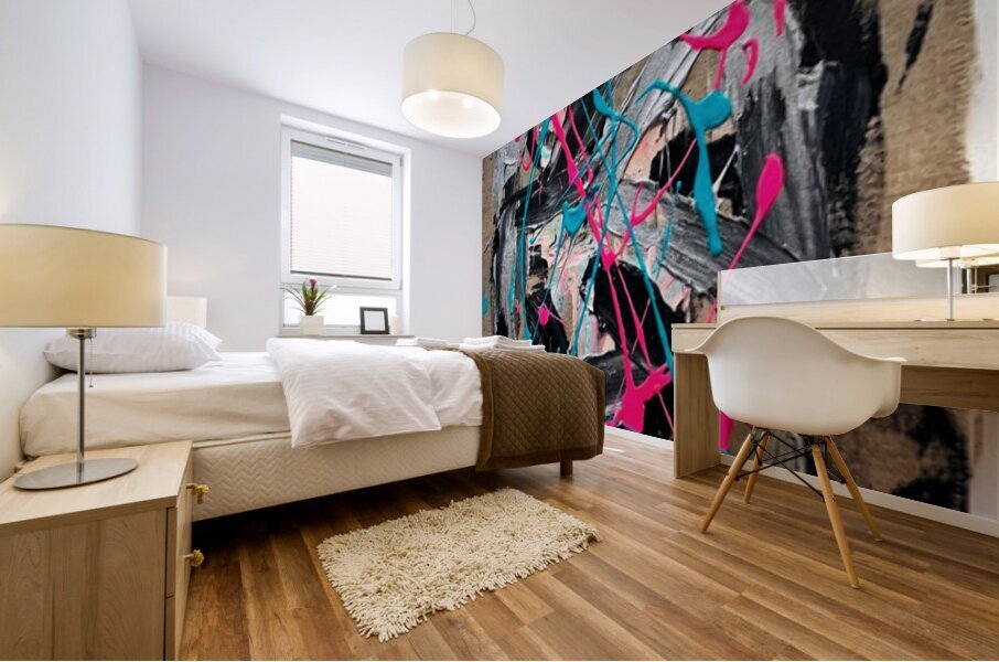 Neon Dissonance Mural print
