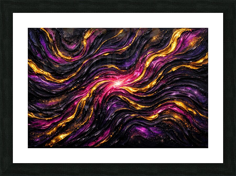 Cosmic Obsidian Picture Frame print