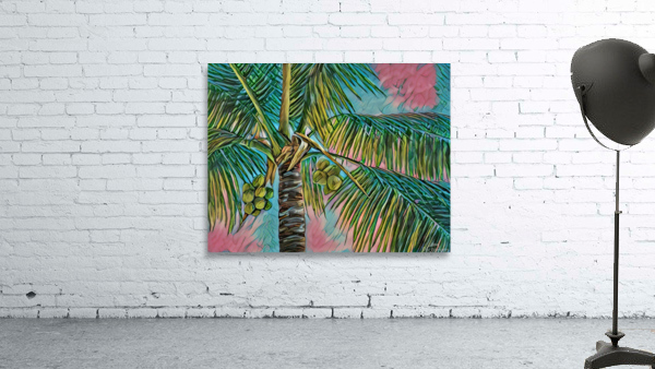 Coconuts & Pink Palms | Print Wall Preview