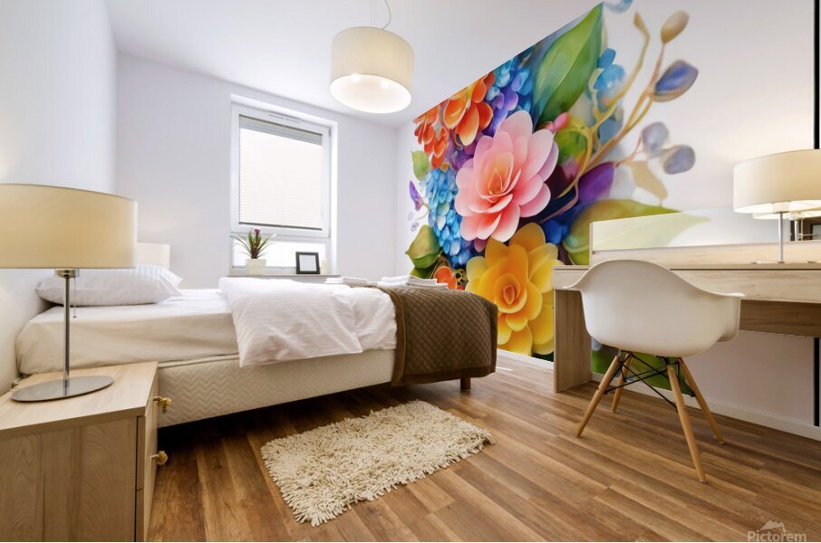 h flower 35 Mural print