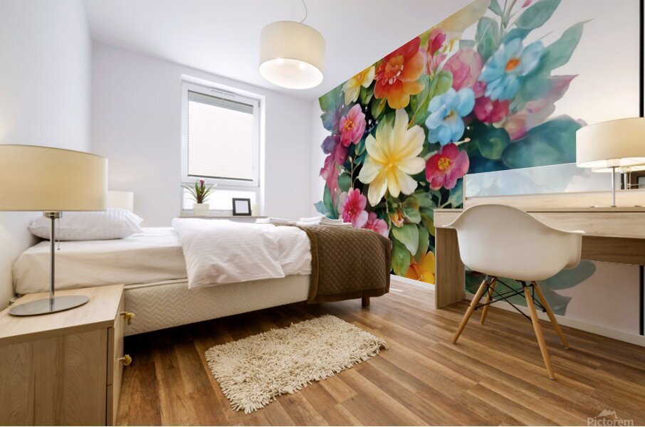 h flower 50 Mural print