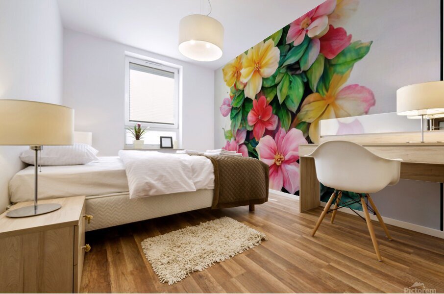 h flower 16 Mural print