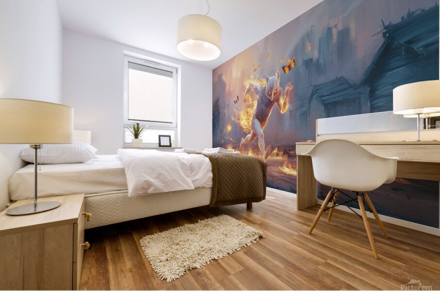 abstract oil painting of flowers 19 Mural print