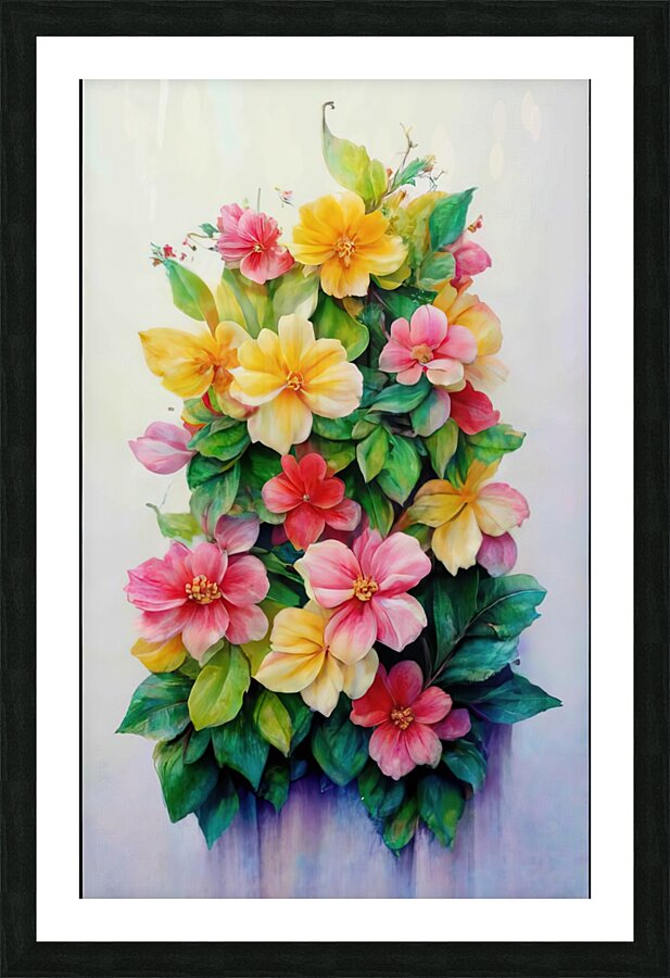 h flower 16 Picture Frame print