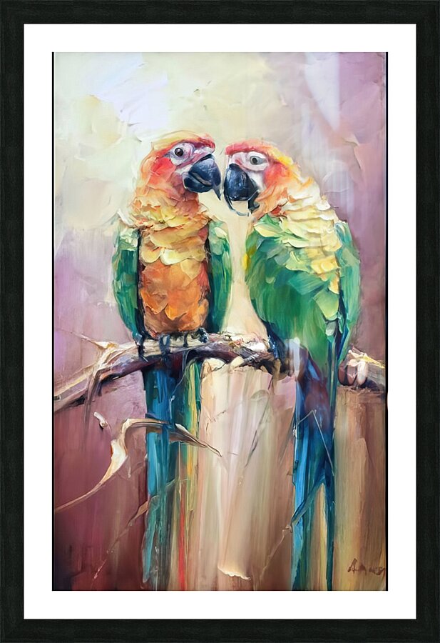 abstract oil painting of flowers 35 Picture Frame print