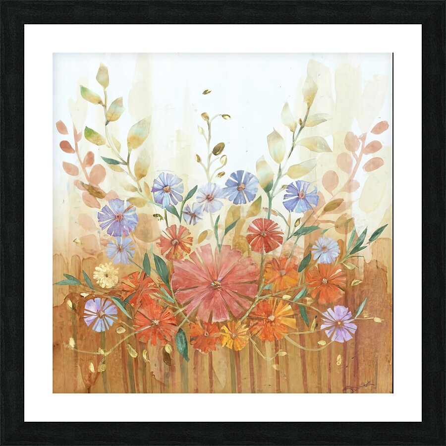 abstract oil painting of flowers 20 Picture Frame print