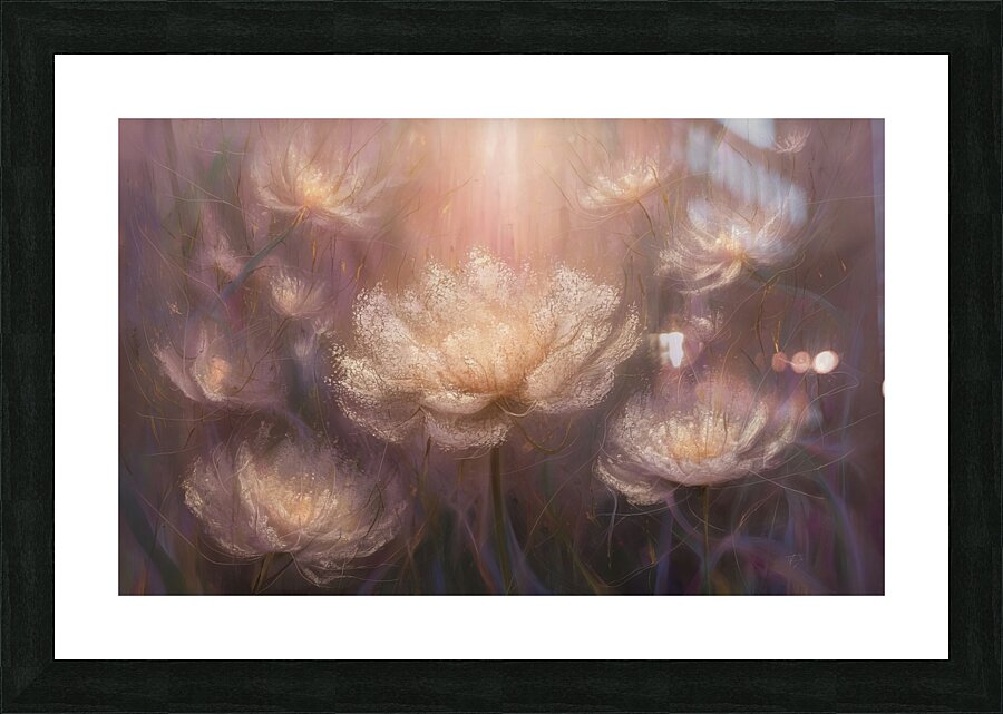 abstract oil painting of flowers 5 Picture Frame print