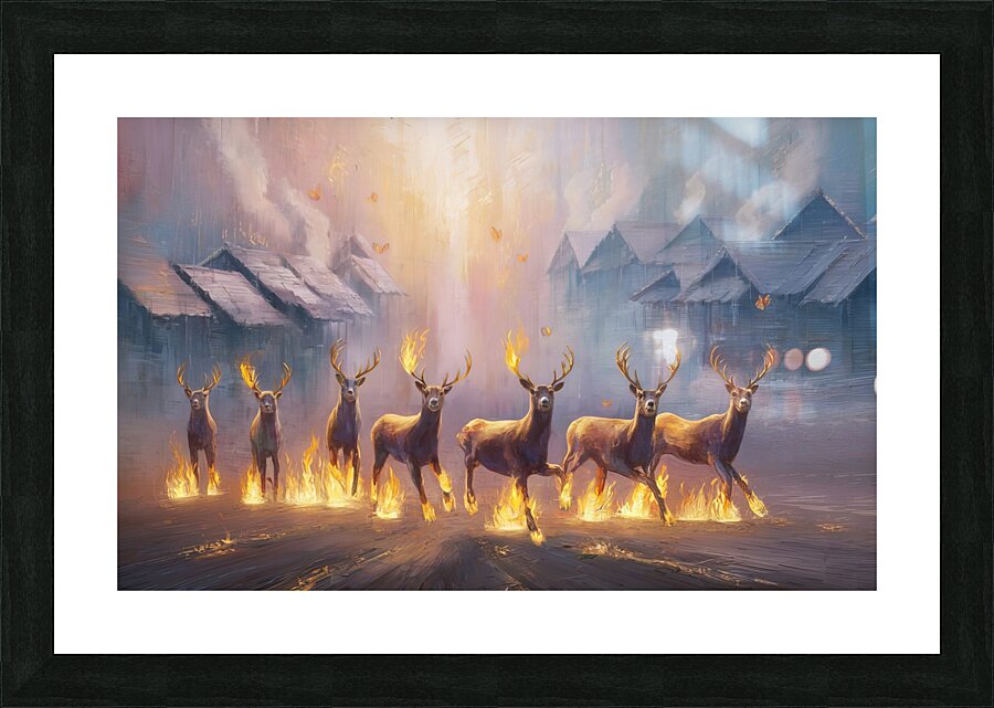 abstract oil painting of flowers 12 Picture Frame print