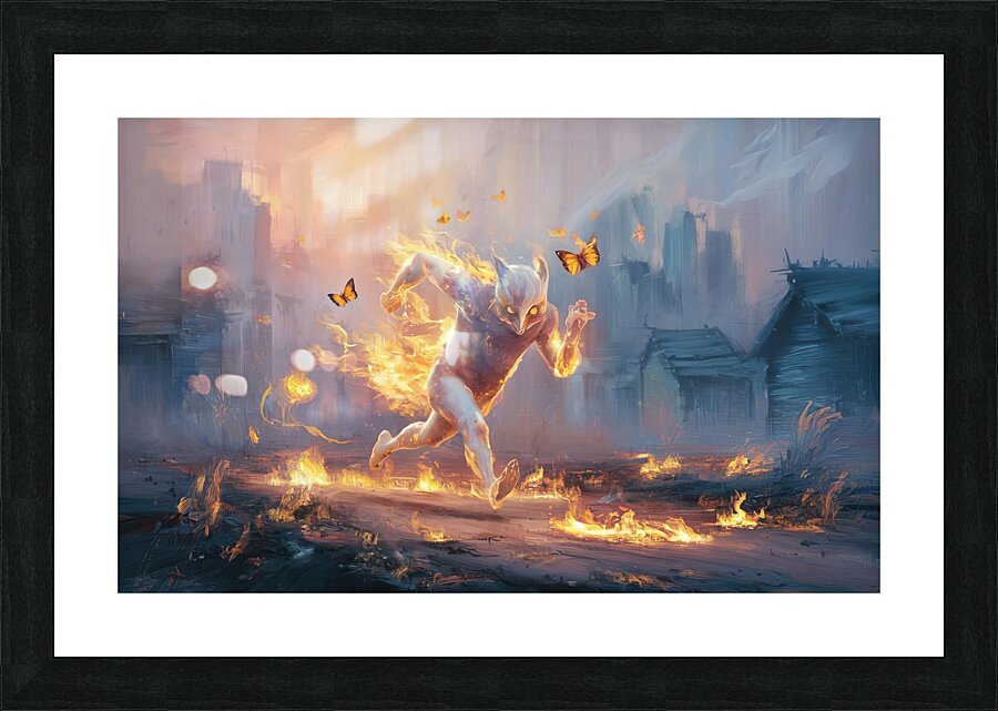 abstract oil painting of flowers 19 Picture Frame print