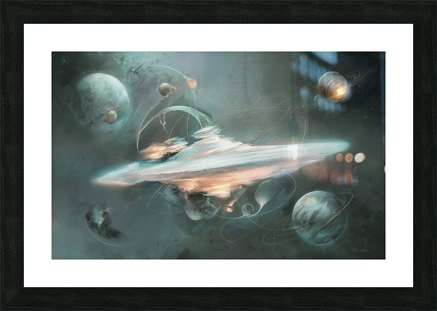 abstract oil painting of flowers 41 Picture Frame print