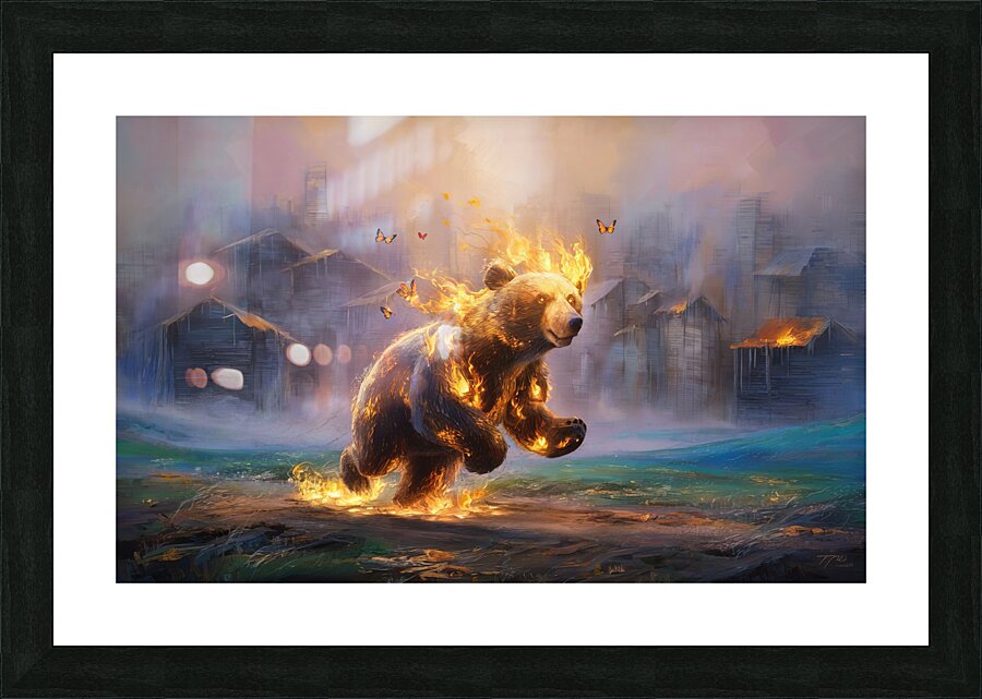 abstract oil painting of flowers 46 Picture Frame print