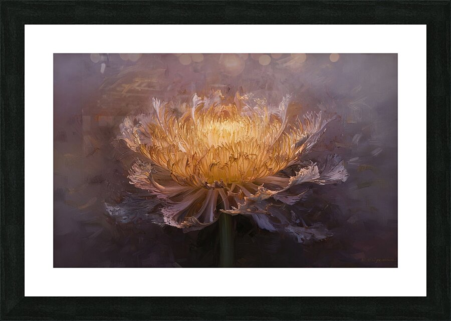 abstract oil painting of flowers 48 Picture Frame print