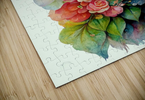 abstract oil painting of flowers 9 YURI KAZA puzzle