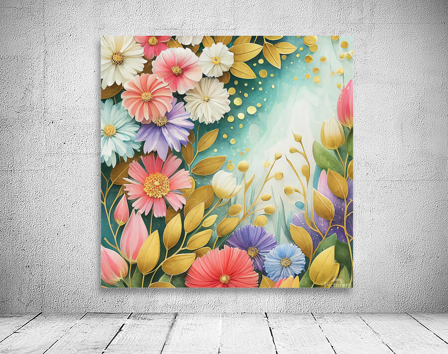 abstract oil painting of flowers 1 Wall Preview