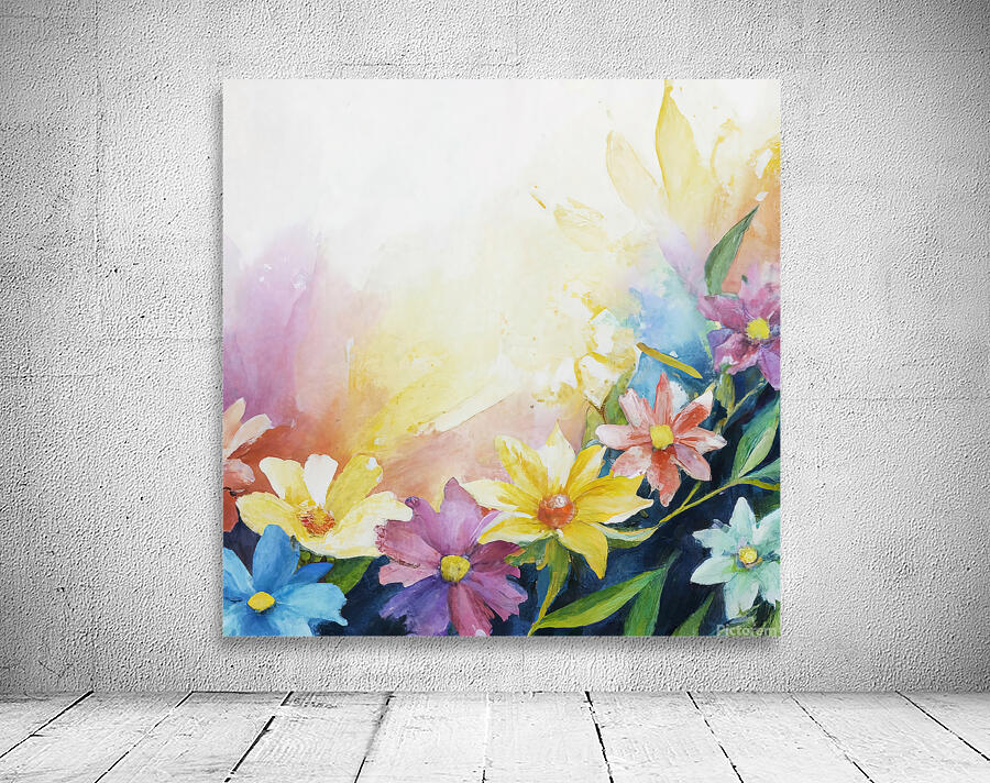 abstract oil painting of flowers 22 Wall Preview