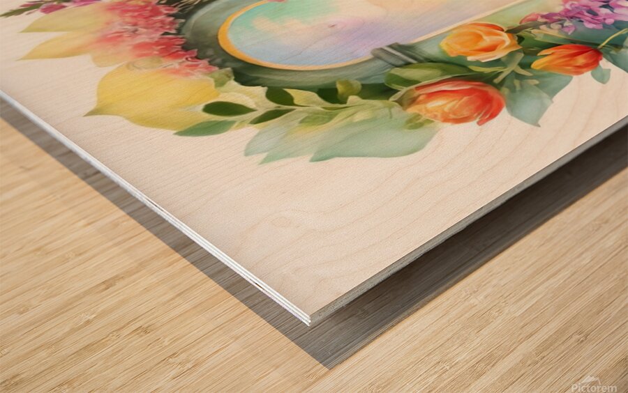 h flower 23 Wood print