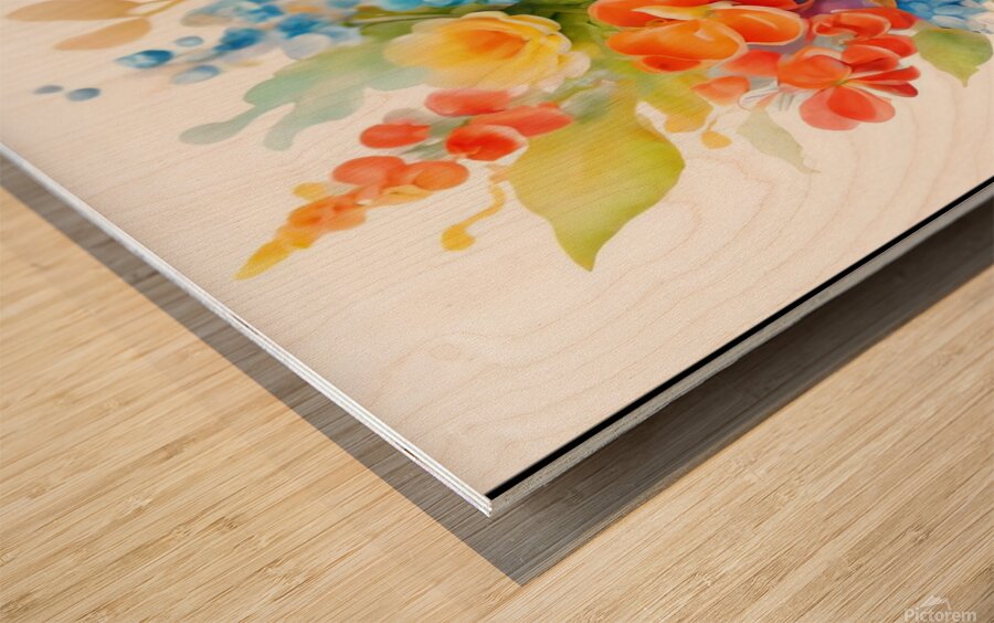 h flower 35 Wood print