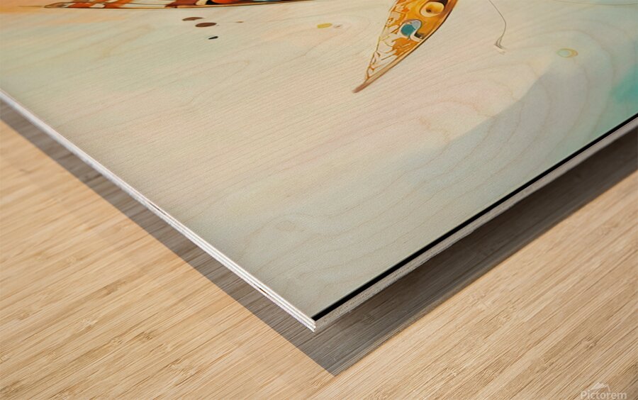 abstract oil painting of flowers 48 Wood print