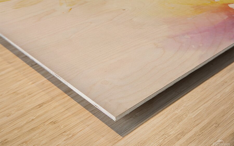 abstract oil painting of flowers 22 Wood print