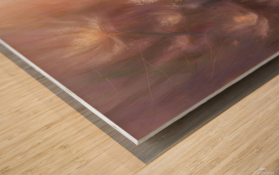 abstract oil painting of flowers 5 Wood print