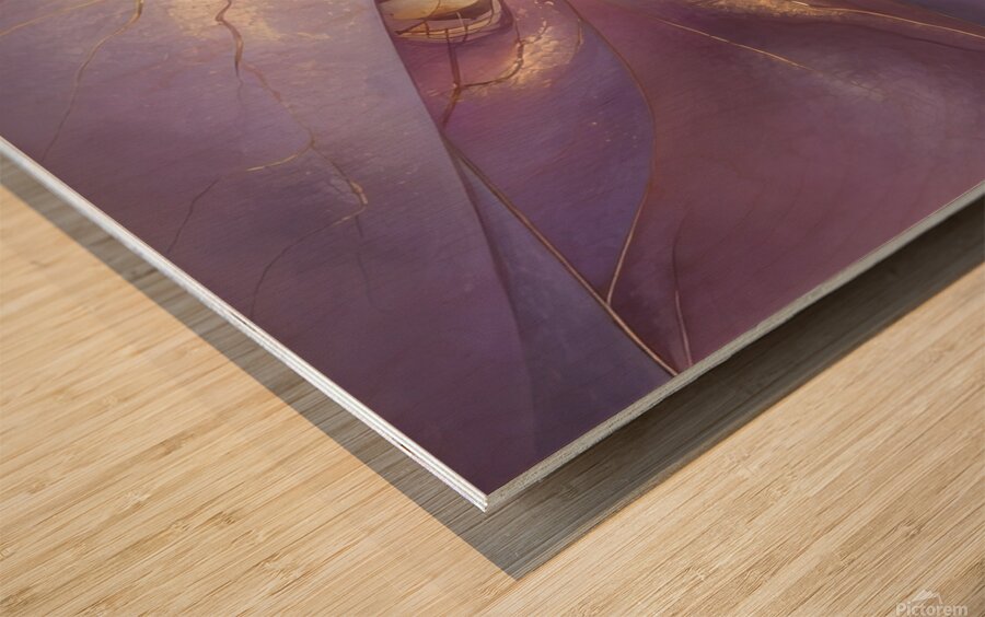 abstract oil painting of flowers 26 Wood print