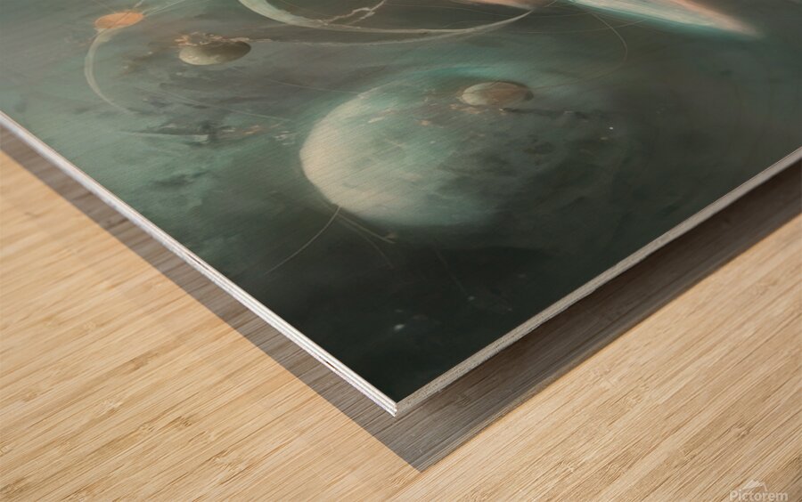 abstract oil painting of flowers 41 Wood print