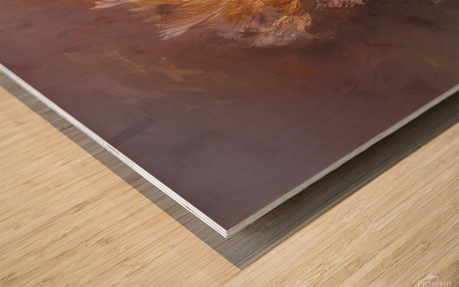 abstract oil painting of flowers 48 Wood print