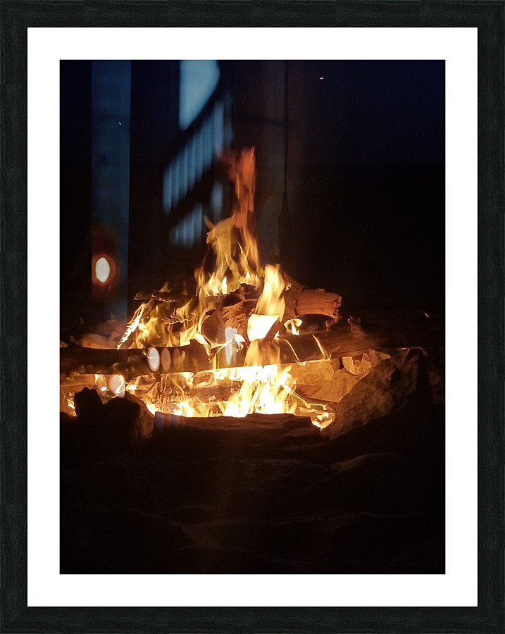 2020 feu de camping  Picture Frame print