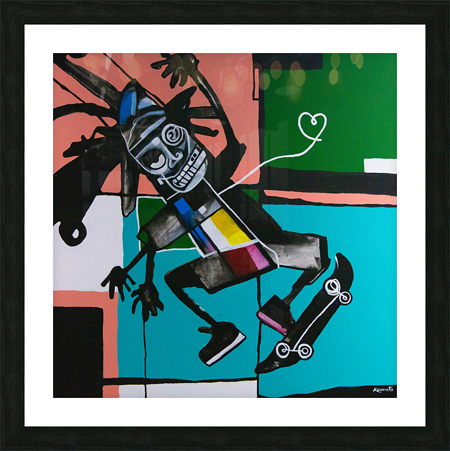 Skateboarder Picture Frame print