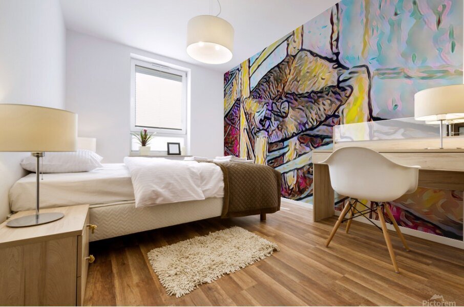 vincent van gogh chair with pipe 1 Mural print