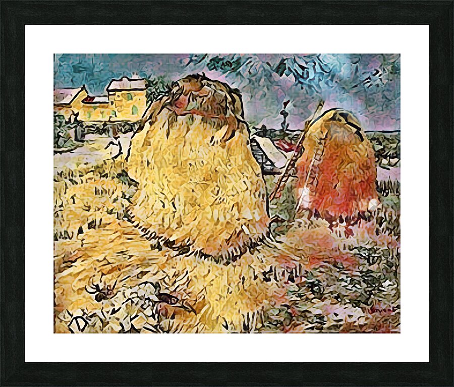 van gogh haystacks in provence2 Picture Frame print