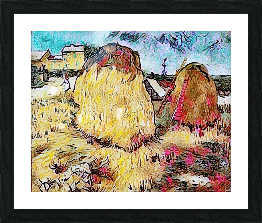 vincent van gogh haystacks in provence3 Picture Frame print